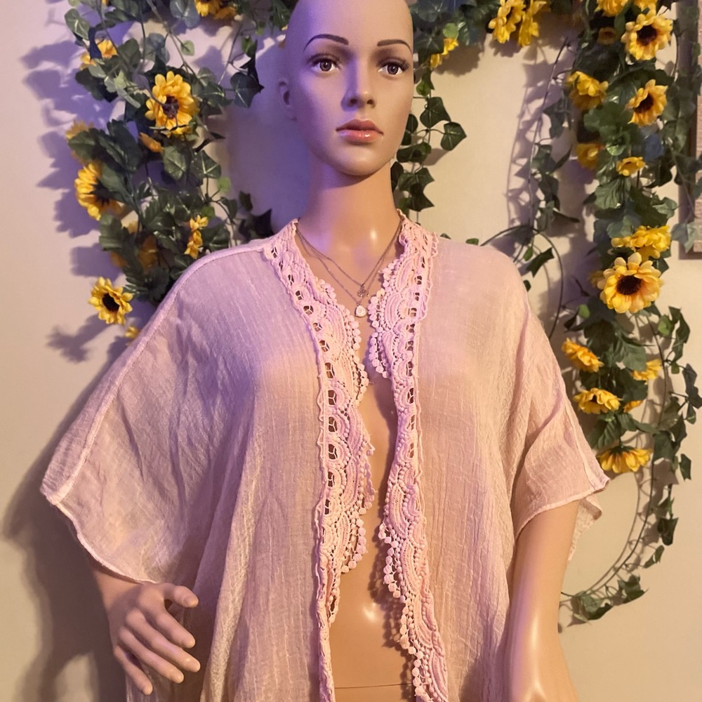 pretty pink cardigan thin soft material